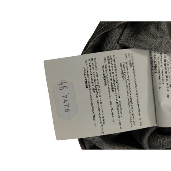 Hugo Boss Lanificio Tesse Bella Italian Fabric Gray Blazer Jacket 36R Woo - Picture 8 of 14